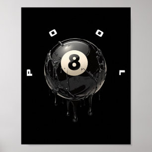 Billiards Pool Player Apparel - Billiard Poster
