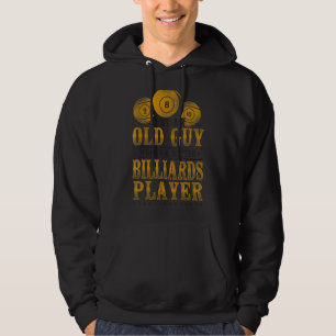 Billiards Pool Player Ball Grandpa Retired Vintage Hoodie