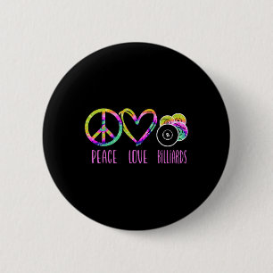 Billiards Pool Player Ball Tie Dye Girl Retro Vint 6 Cm Round Badge