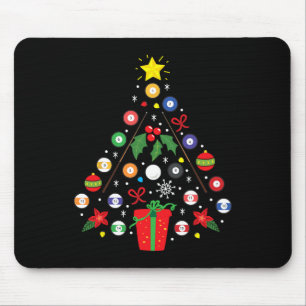 Billiards Pool Player Christmas Ornament Tree Funn Mouse Pad