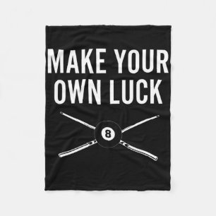Billiards Pool Player Design With Eight Ball Make Fleece Blanket