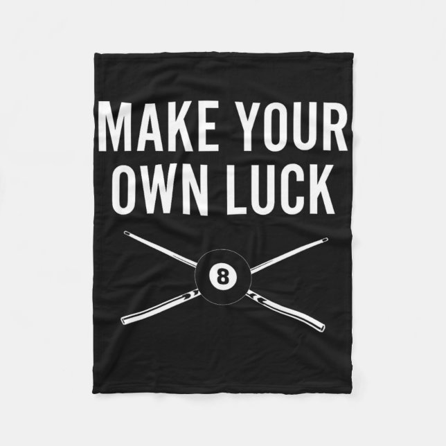 Billiards Pool Player Design With Eight Ball Make  Fleece Blanket (Front)