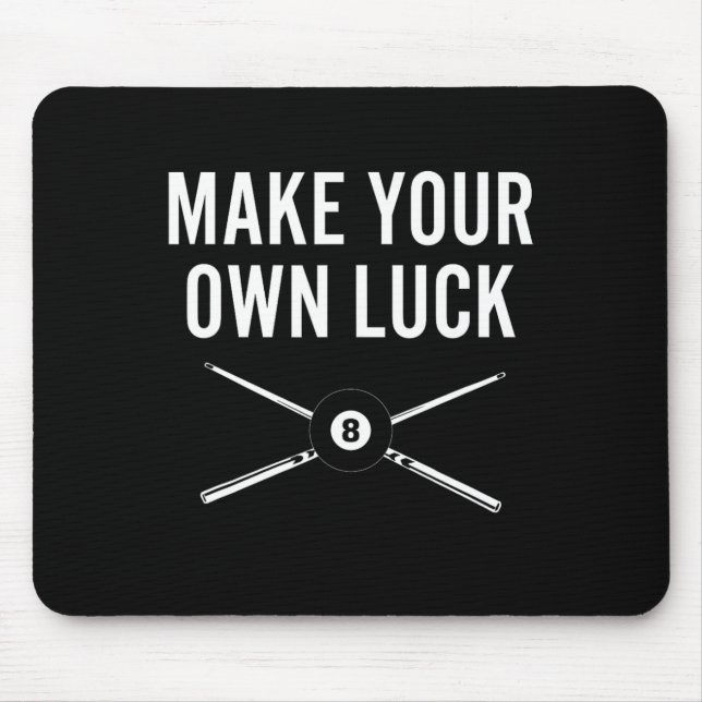 Billiards Pool Player Design With Eight Ball Make  Mouse Pad (Front)
