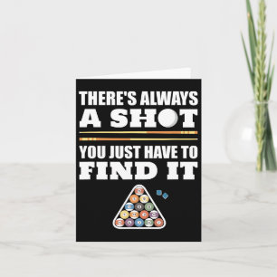 Billiards Pool Player Gift For Men Women Pool Game Card