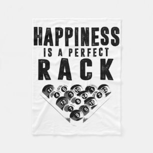 Billiards Pool Player Happiness Is A Perfect Rack Fleece Blanket