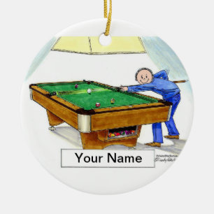 Billiards, Pool Player - Male Ceramic Ornament