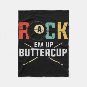 Billiards Pool Player Rack Em Up Buttercup Stick 8 Fleece Blanket