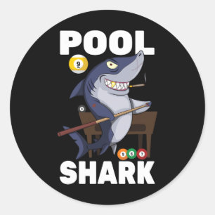 Billiards - Pool Shark - Snooker Player - R Pub - Classic Round Sticker