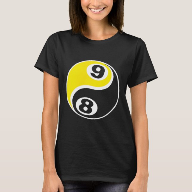 Billiards Pool Shirt 8 Ll 9 Ll Skull Tee  (Front)