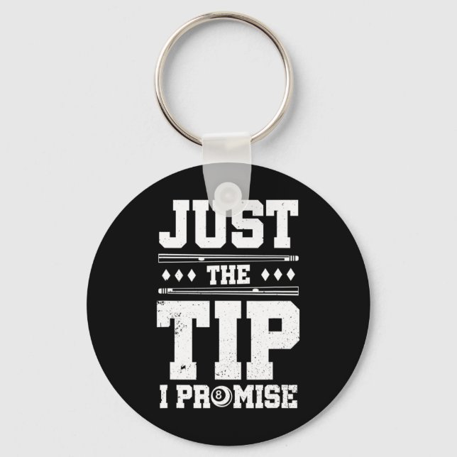 Billiards Pool Snooker  Key Ring (Front)