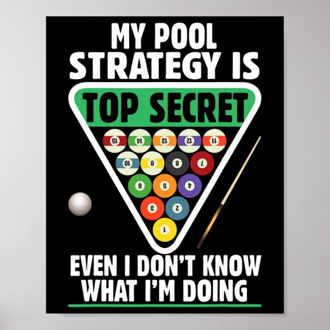 Billiards Pool Strategy Snooker Player  Poster (Front)