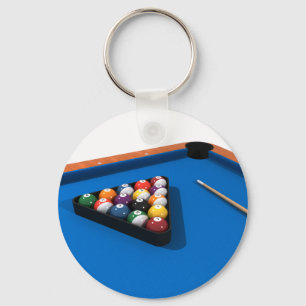 Billiards / Pool Table: Blue Felt: Key Ring