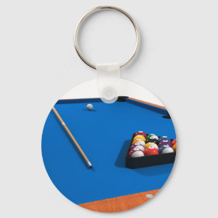 Billiards / Pool Table: Blue Felt: Key Ring