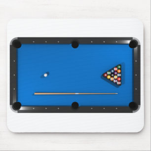 Billiards / Pool Table: Blue Felt: Mouse Pad