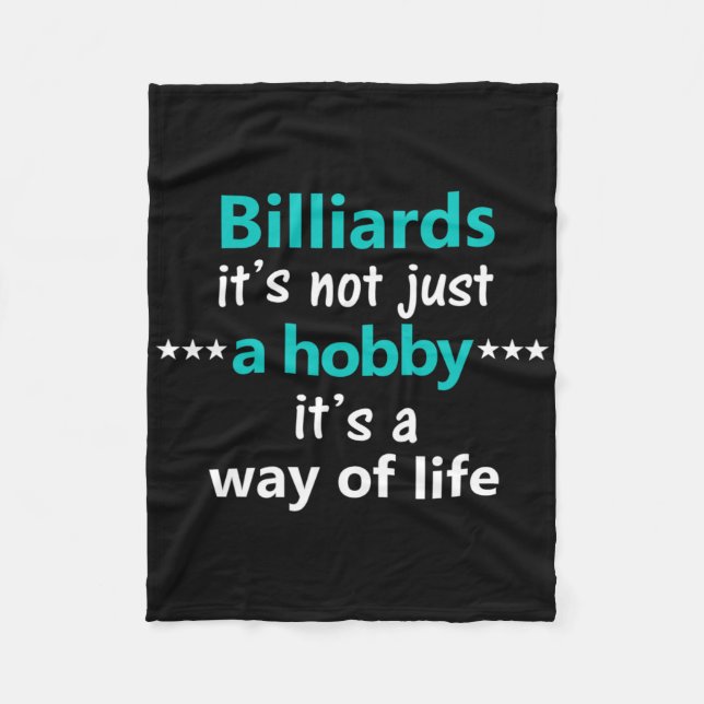 Billiards Pool Table Game Hob  Fleece Blanket (Front)