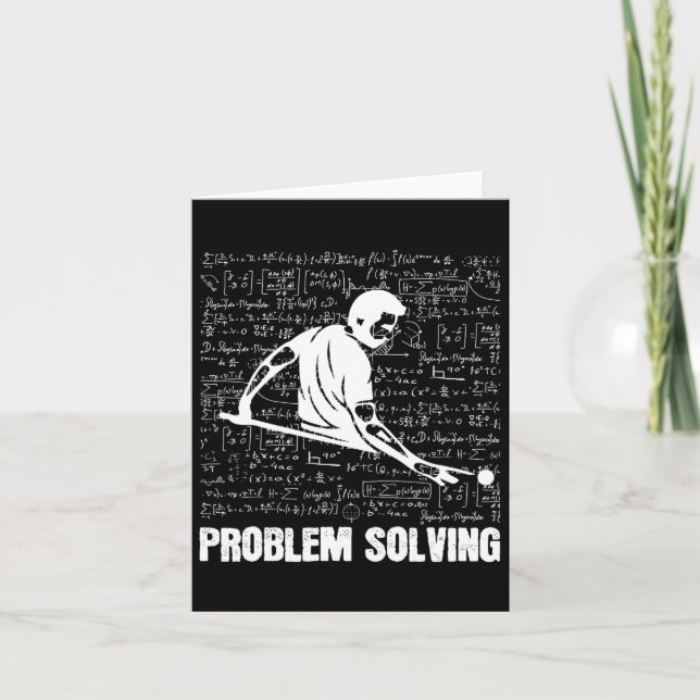 Billiards Problem Solving Players Sports Solution  Card (Front)