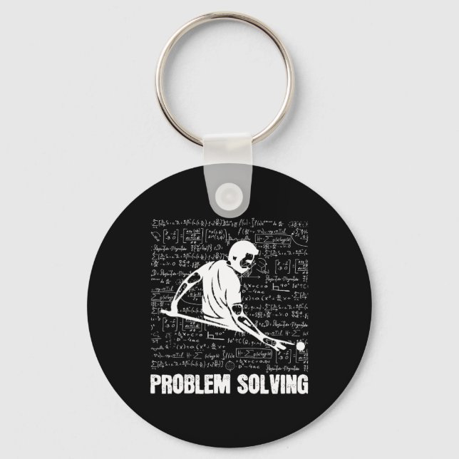 Billiards Problem Solving Players Sports Solution  Key Ring (Front)