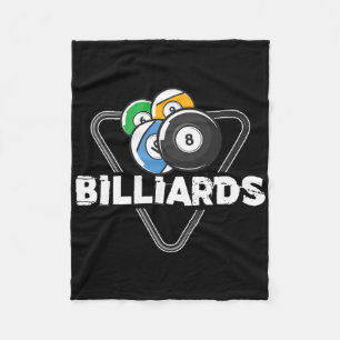 Billiards Rack Billiard Player Snooker 8 Ball Cue Fleece Blanket
