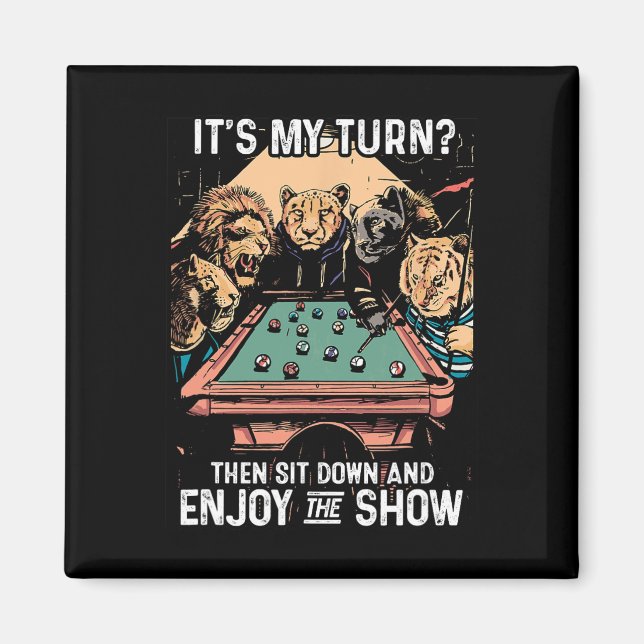 Billiards Rack Cue Stick Pool Table Billiard Playe Magnet (Front)