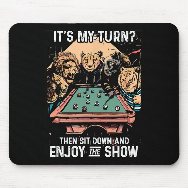 Billiards Rack Cue Stick Pool Table Billiard Playe Mouse Pad (Front)