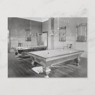 Billiards Room, 1901 Postcard