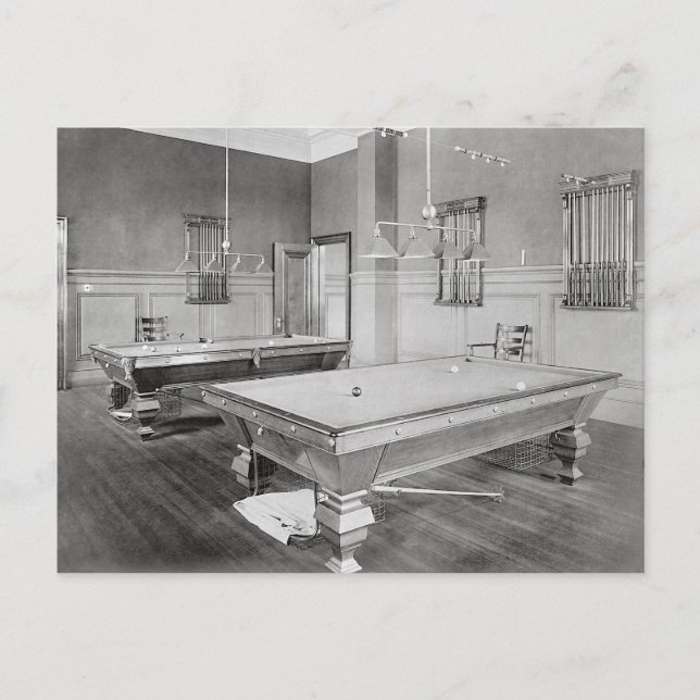 Billiards Room, 1901 Postcard (Front)