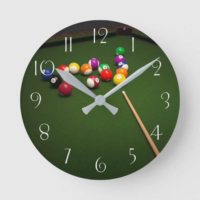 billiards round clock (Front)