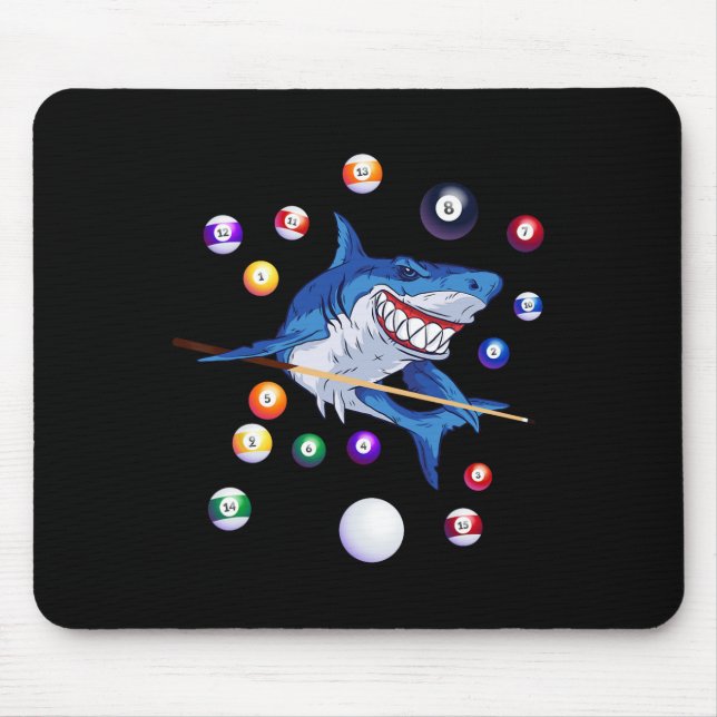 Billiards Shark Billiard Player Pool Table Snooker Mouse Pad (Front)