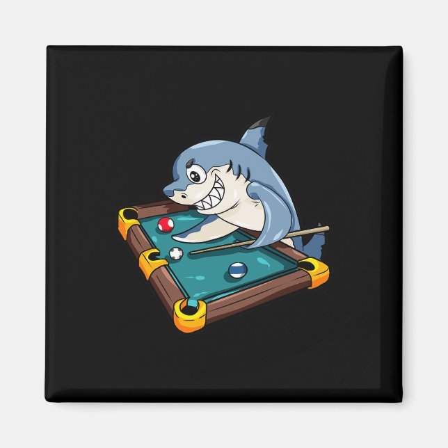 Billiards Shark Pool Snooker Player Gift  Magnet (Front)