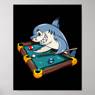 Billiards Shark Pool Snooker Player Gift Poster