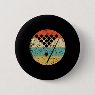 Billiards Shirt - Vintage Retro Pool 6 Cm Round Badge