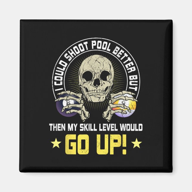 Billiards Skull Pool Snooker Billiard Ball Table N Magnet (Front)
