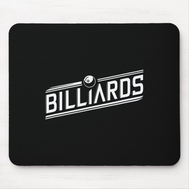 “billiards” - Sleek Angled Design  Mouse Pad (Front)