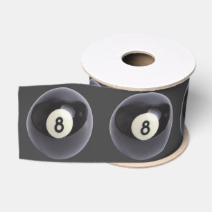 Billiards Snooker 8-Ball Ribbon Grosgrain Ribbon