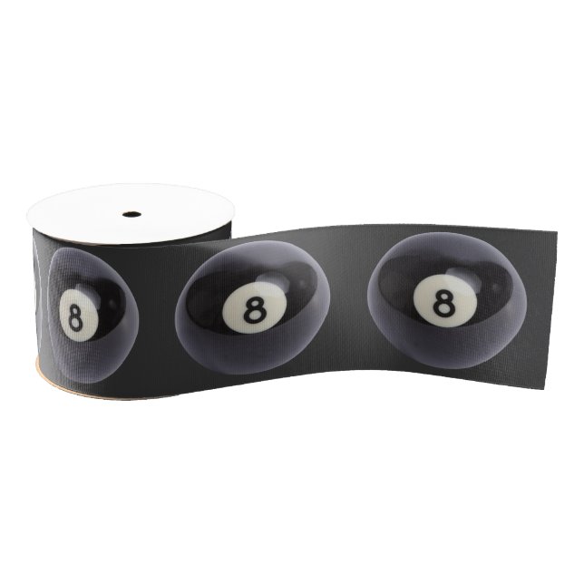 Billiards Snooker 8-Ball Ribbon Grosgrain Ribbon (Spool)