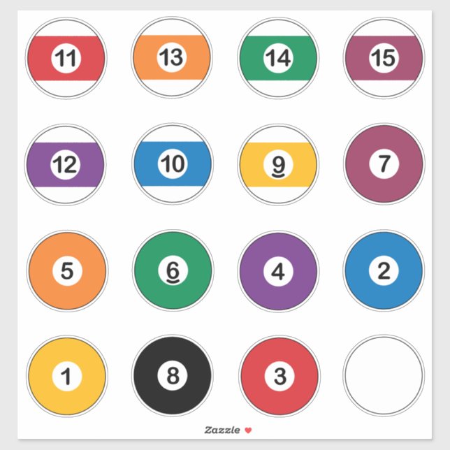 Billiards Snooker ball balls pack  (Sheet)