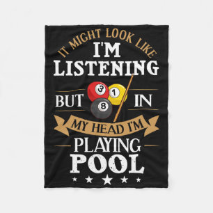 Billiards Snooker Pool Game Player Sports Competit Fleece Blanket