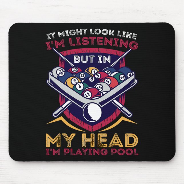 Billiards Snooker Pool Game Player Sports Competit Mouse Pad (Front)