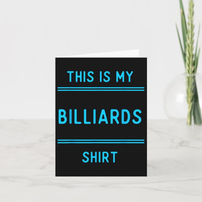 Billiards Team T Shirts Gifts. Players And Fans Pl Card (Front)
