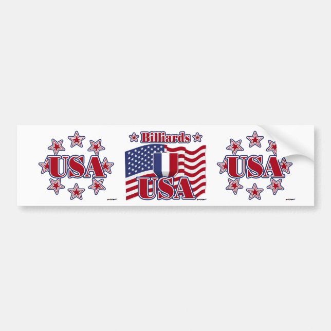 Billiards USA Bumper Sticker (Front)