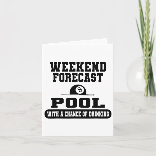 Billiards Weekend Forecast Billiard Pool Players F Card (Front)