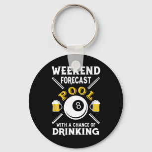 Billiards Weekend Forecast Pool With A Chance Of D Key Ring