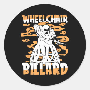 Billiards Wheelchair - Table 9 Ll Pool Classic Round Sticker