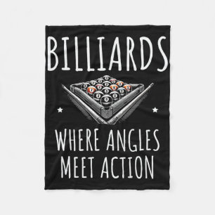 Billiards Where Angles Meet Action Pool 1 Fleece Blanket