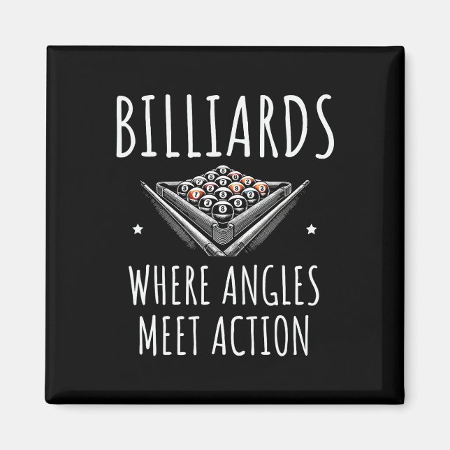 Billiards Where Angles Meet Action Pool 1  Magnet (Front)