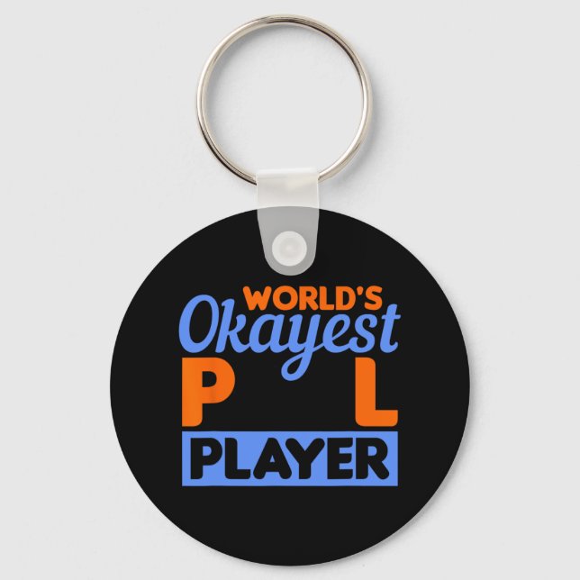 Billiards Worlds Okayest Pool Player 8 Ll 1  Key Ring (Front)