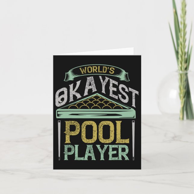 Billiards Worlds Okayest Pool Player  Card (Front)