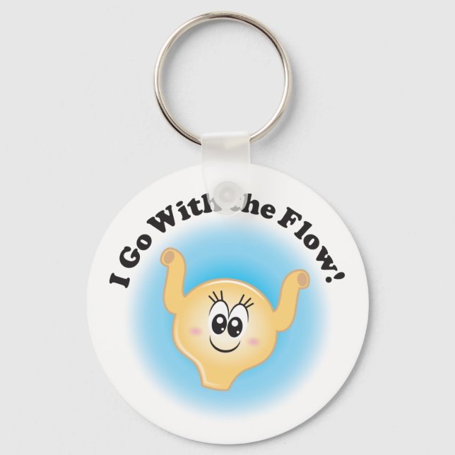 Billie Bladder "I Go With The Flow" Keychain (Front)