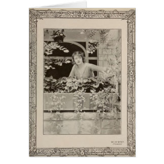 Billie Burke 1919 portrait with flowers silent