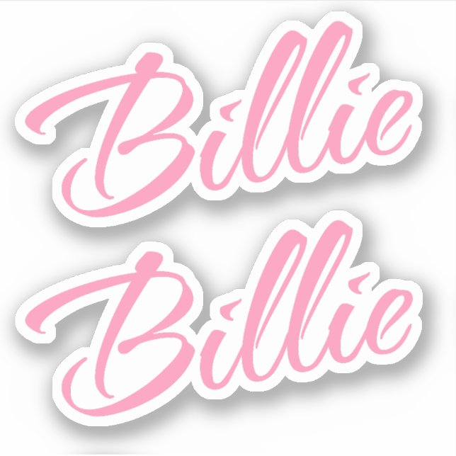 Billie Decorative Name in Pink x2 (Front)